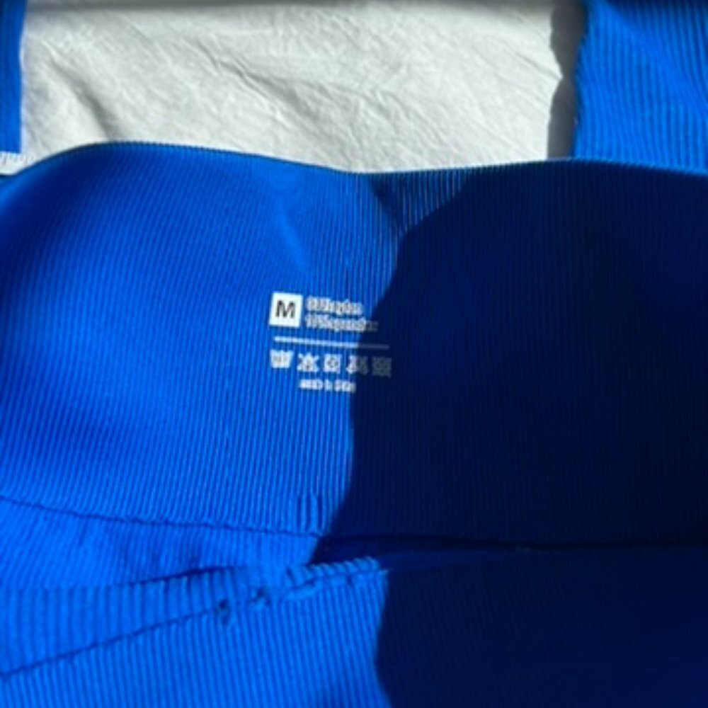 Blue Ribbed Leggings - Picture 5 of 6